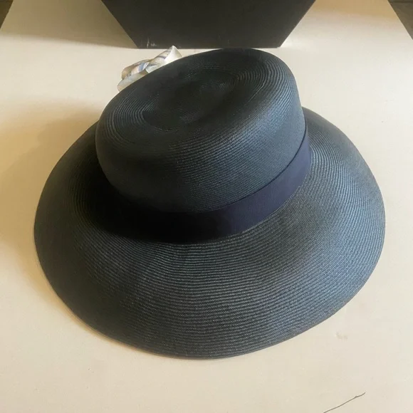 Vintage 1960s Gottliebs Navy Straw Hat - Picture 10 of 10